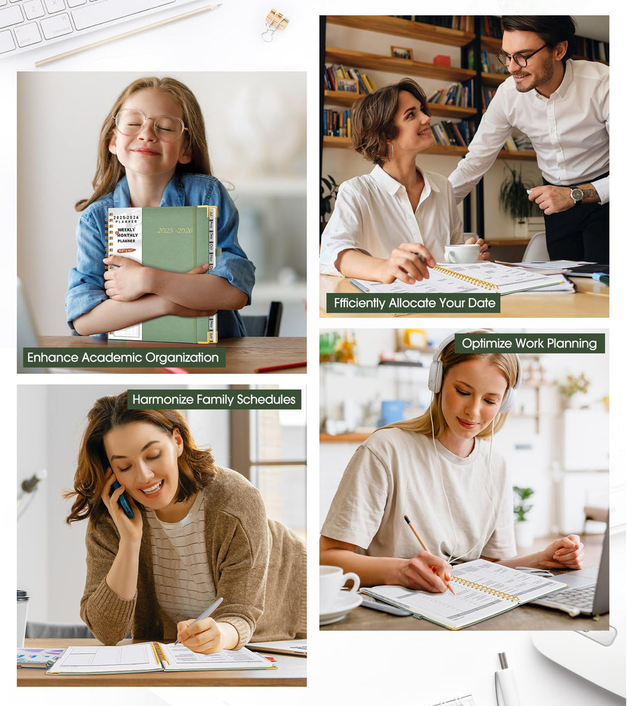 Academic Planner 2025-2026, Weekly and Monthly Calendar Planner from July 2025 - June 2026, 8.5
