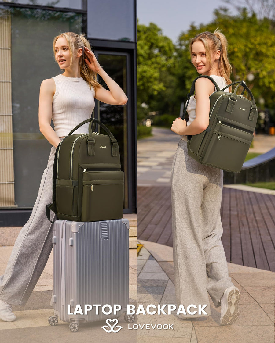 Laptop Backpack for Women Men 15.6 Inch Laptop Bag with USB Port Fashion Waterproof Backpacks Teacher Nurse Stylish Travel Bags Vintage Daypacks Bookbag for College School Work