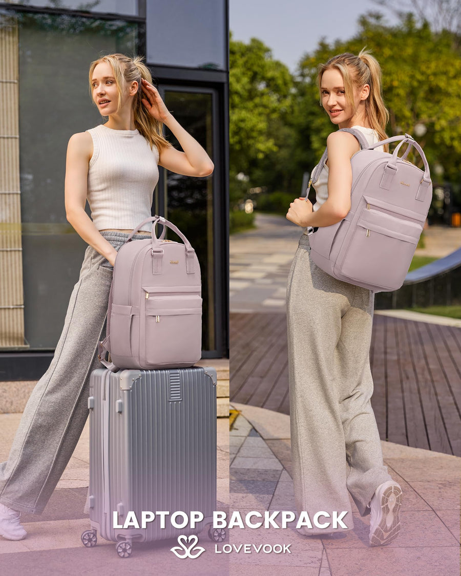 Laptop Backpack for Women Men 15.6 Inch Laptop Bag with USB Port Fashion Waterproof Backpacks Teacher Nurse Stylish Travel Bags Vintage Daypacks Bookbag for College School Work