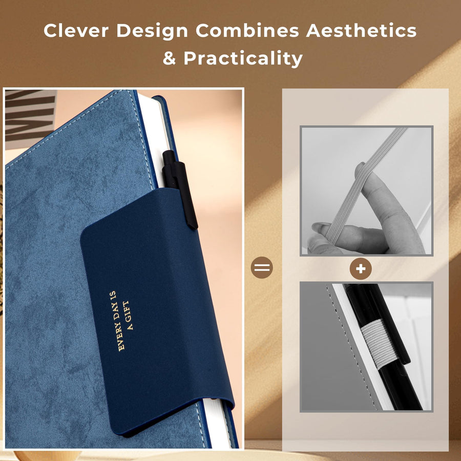 Lined Leather Journal for Men 320 Pages B5 Large Journaling Notebooks with 100 GSM Thick Paper Journals for Writing Notebook for Men & Women with Buckle Closure Work Travel Note Taking Diary, 7.28