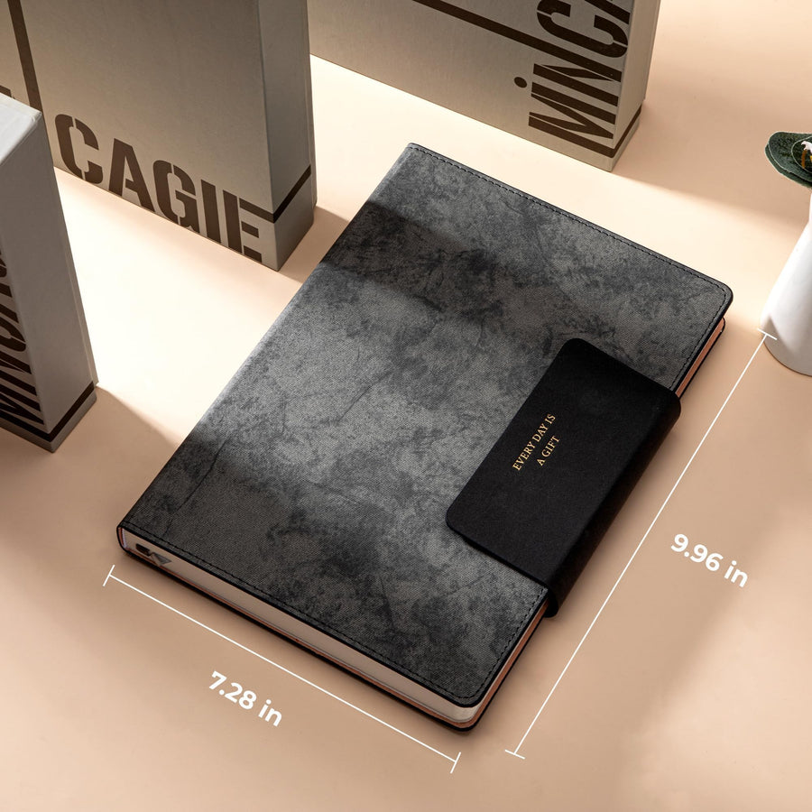 Lined Leather Journal for Men 320 Pages B5 Large Journaling Notebooks with 100 GSM Thick Paper Journals for Writing Notebook for Men & Women with Buckle Closure Work Travel Note Taking Diary, 7.28