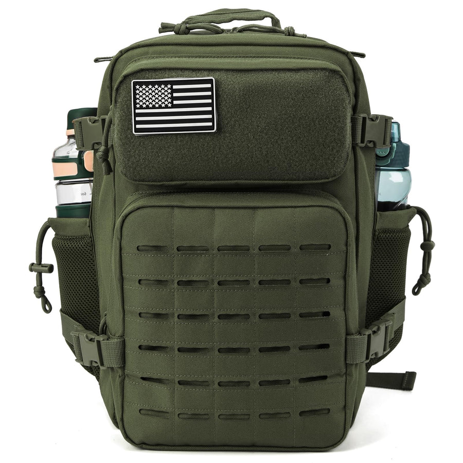 QT&QY 25L/35L/45L Military Tactical Backpack For Men Molle Daypack 3 Day Bug Out Bag Hiking Rucksack With Bottle Holder