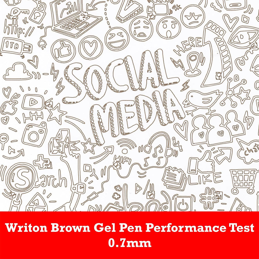 Gel Pens Fine Point 0.7mm Brown Ink