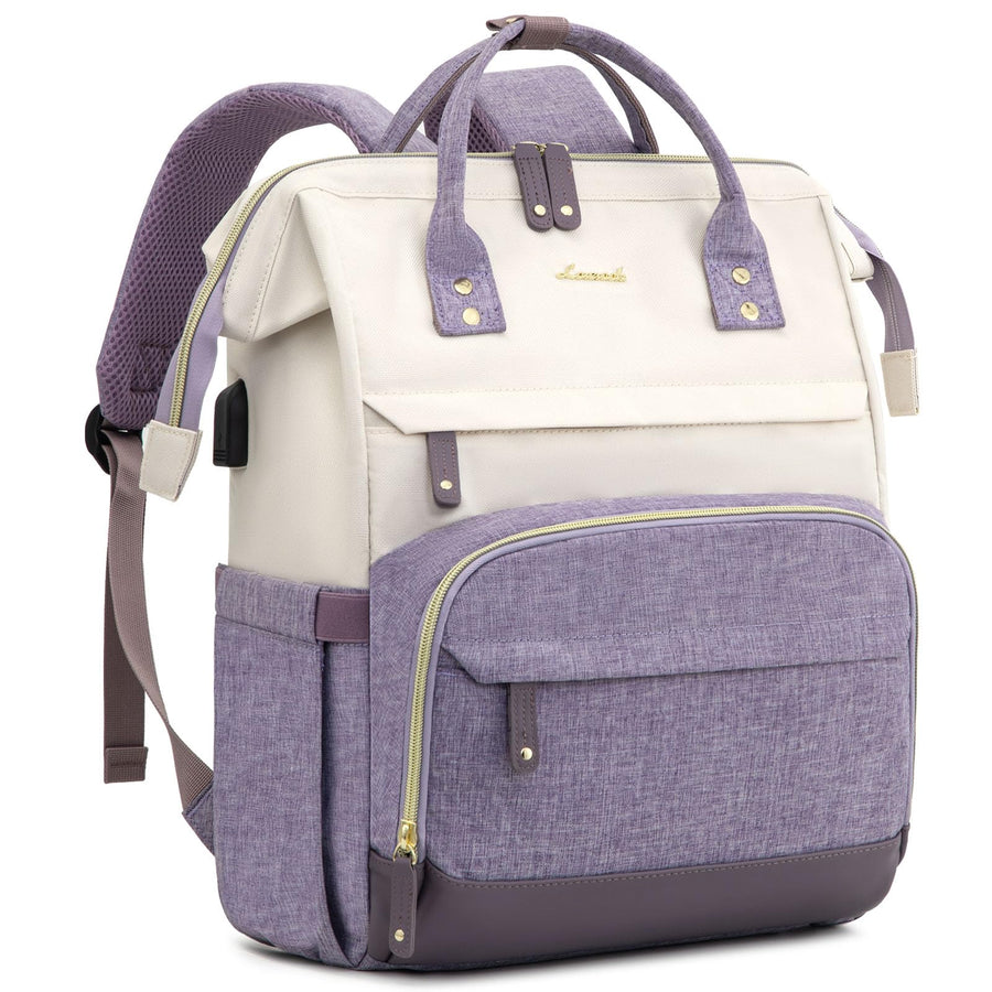 Laptop Backpack for Women, 15.6 Inch Work Business Backpacks Purse with USB Port, Large Capacity Nurse Bag College Bookbag for School, Waterproof Casual Daypack for Travel