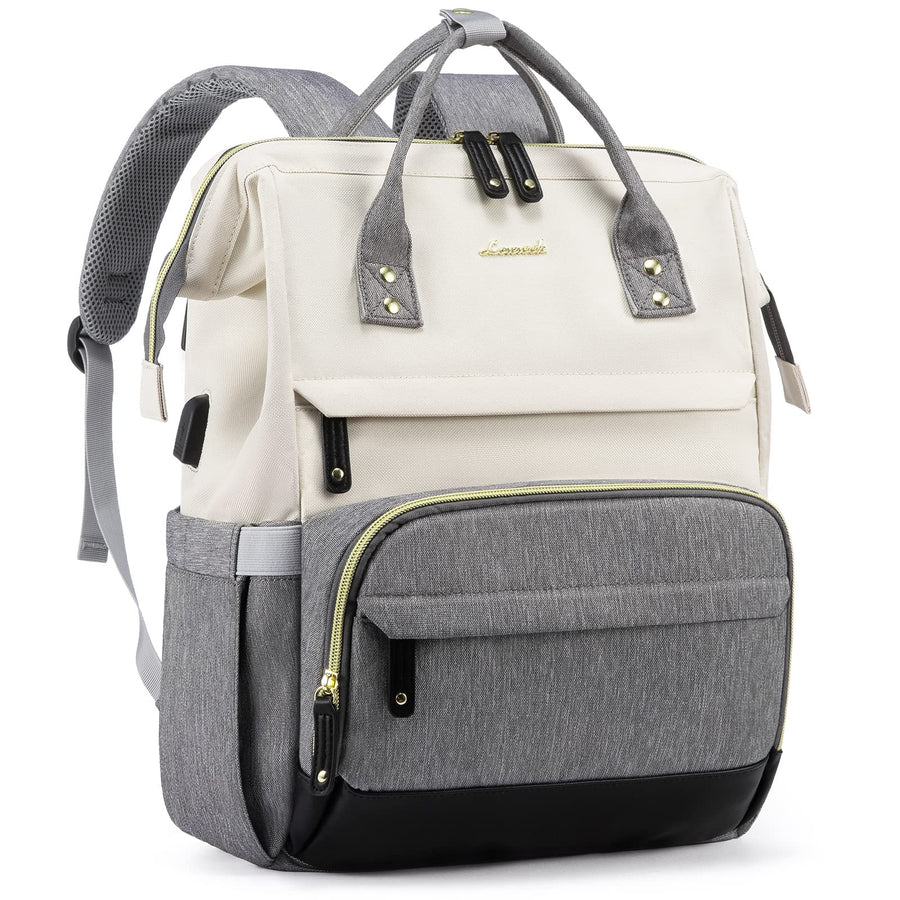 Laptop Backpack for Women, 15.6 Inch Work Business Backpacks Purse with USB Port, Large Capacity Nurse Bag College Bookbag for School, Waterproof Casual Daypack for Travel