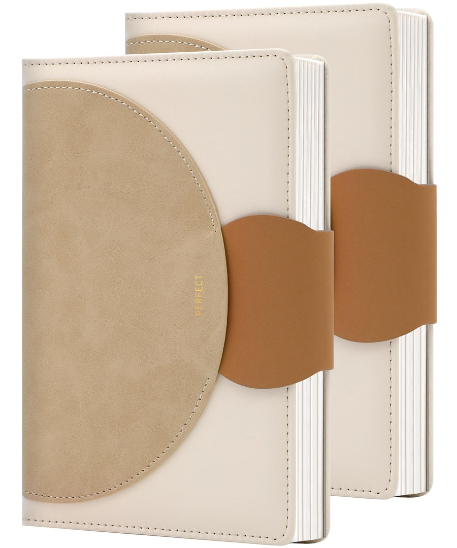 CAGIE Lined Journal for Women, 100GSM Leather Journals for Writing with Buckle Closure,A5 Hardcover Diary Journaling Notebooks for Business Work School Note Taking 5.9