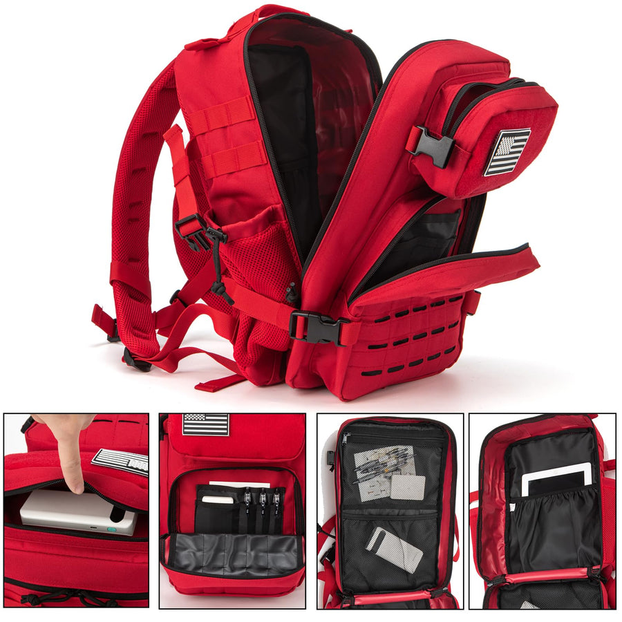 QT&QY 25L/35L/45L Military Tactical Backpack For Men Molle Daypack 3 Day Bug Out Bag Hiking Rucksack With Bottle Holder