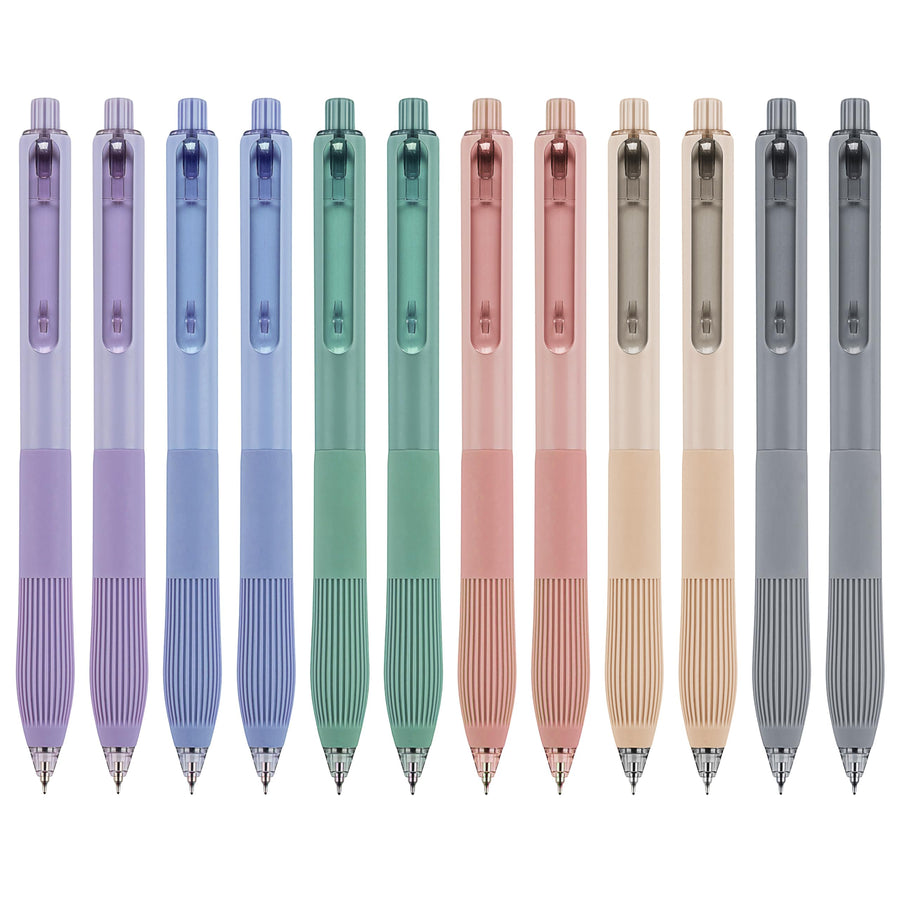 Gel Pens Black Ink Pens for Office 0.5mm Fine Point Pens Smooth Writing Retractable Work Pen (12-count)
