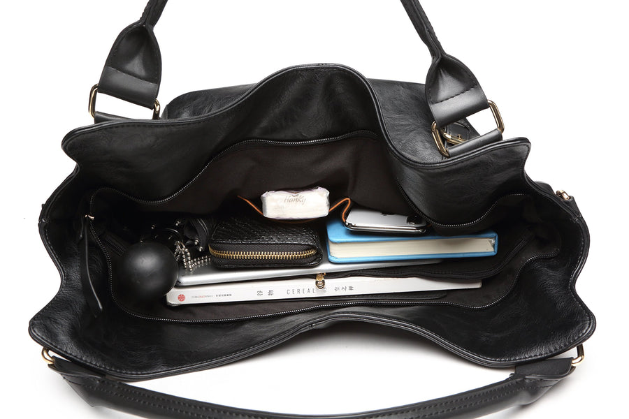 Women Tote Bag Handbags PU Leather Fashion Hobo Shoulder Bags with Adjustable Shoulder Strap