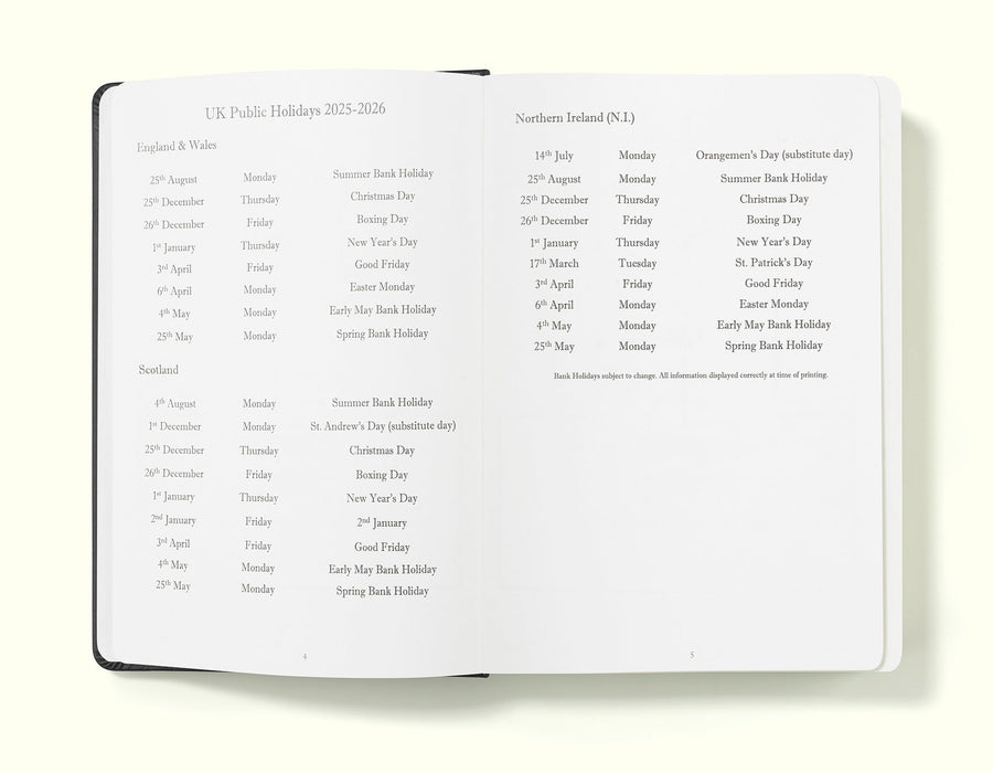 Executive Journal A5 Day Per Page Diary