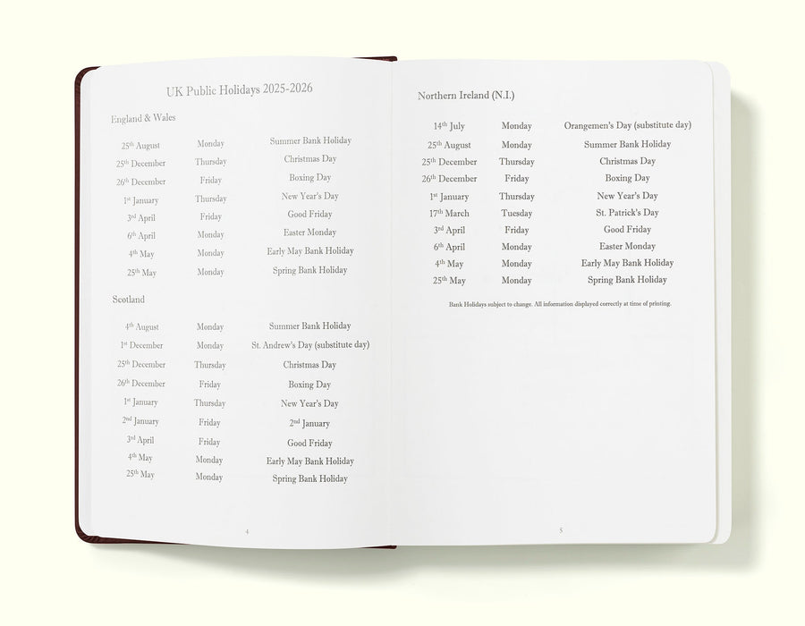 Executive Journal A5 Day Per Page Diary