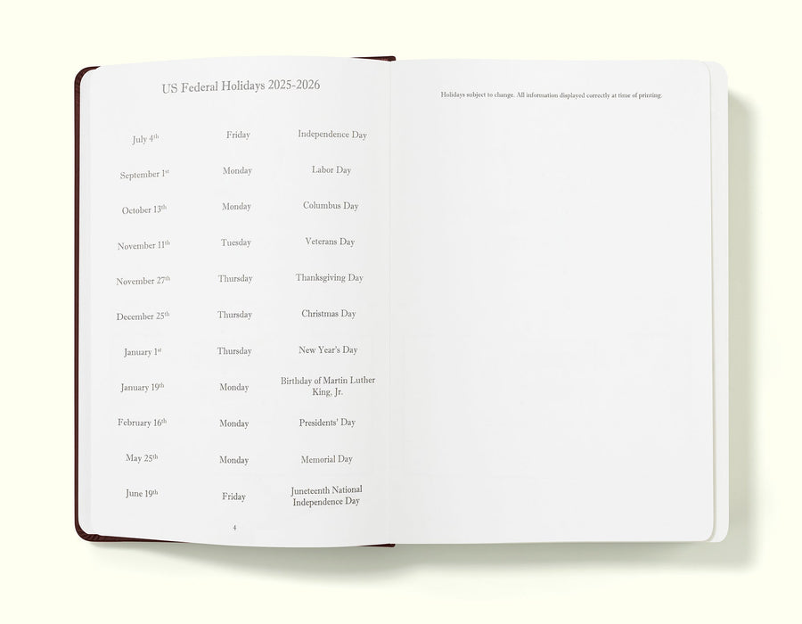 Executive Journal A5 Day Per Page Diary