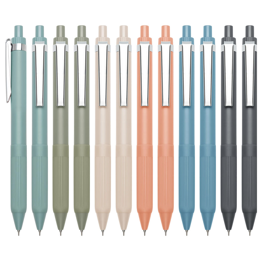 Gel Pens Black Ink Pens for Office 0.5mm Fine Point Pens Smooth Writing Retractable Work Pen (12-count)