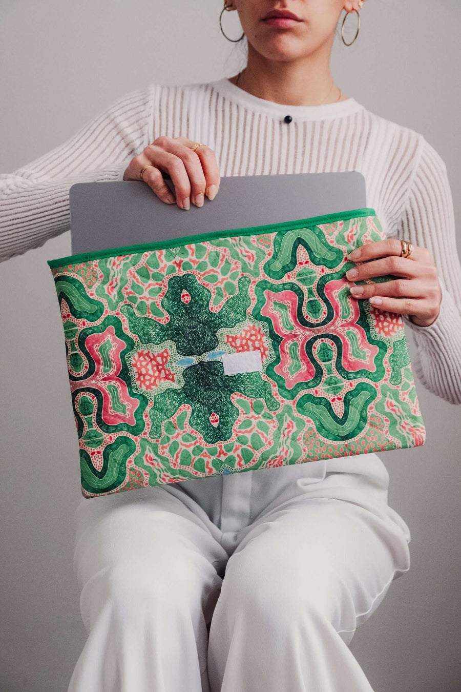 Quilted Floral Laptop Sleeve