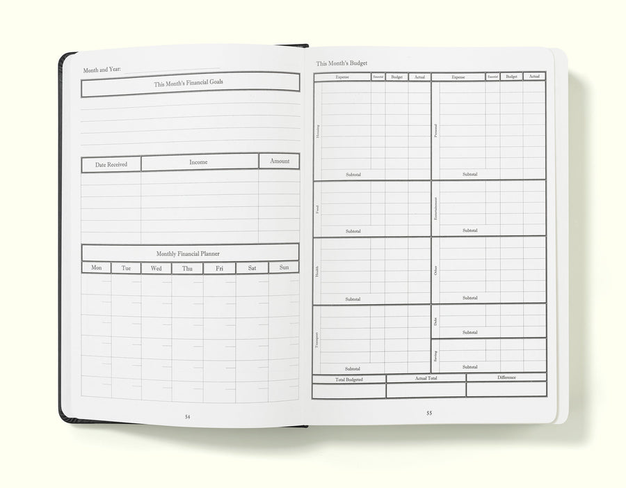 Financial Planner Budget Book