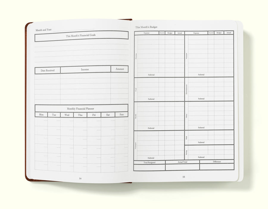 Financial Planner Budget Book